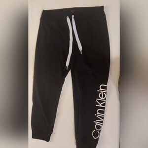 Calvin Klein Black Joggers with White Logo